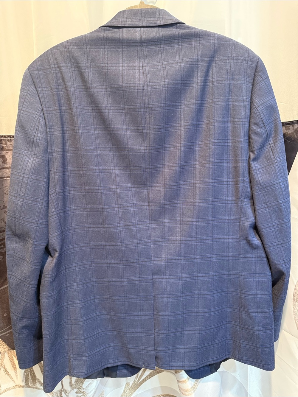 Lauren Ralph Lauren Men’s Blue Plaid Sport Coat Blazer 42R Like New - Picture 9 of 10